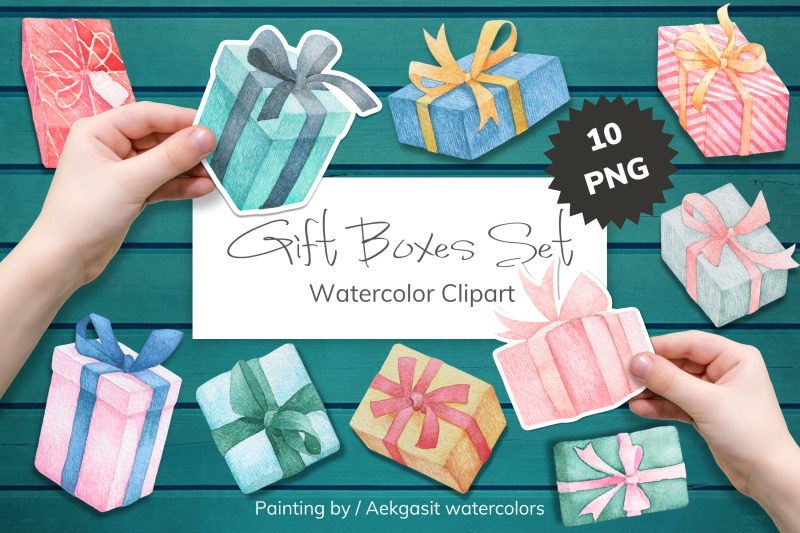 christmas-watercolor-gift-boxes