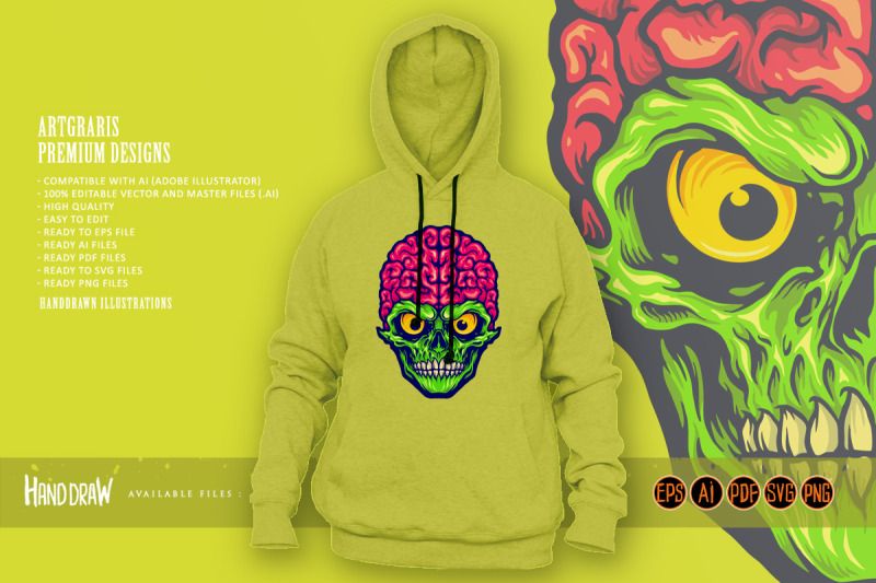 our-brains-skull-mascot-logo-illustrations