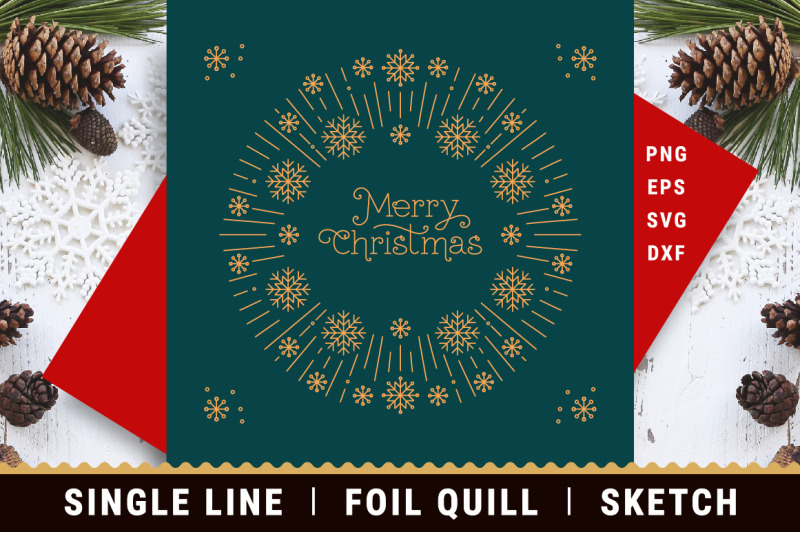 foil-quill-christmas-single-line-drawing-christmas-svg-dxf
