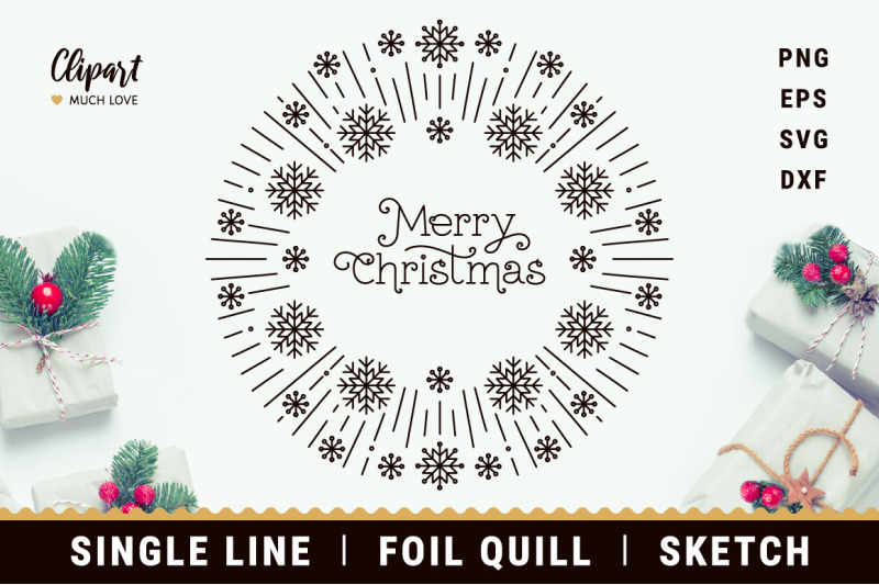 foil-quill-christmas-single-line-drawing-christmas-svg-dxf