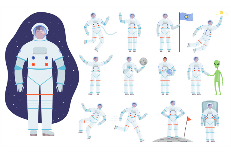 cosmonaut-costume-professional-clothes-of-astronaut-vector-flat-chara