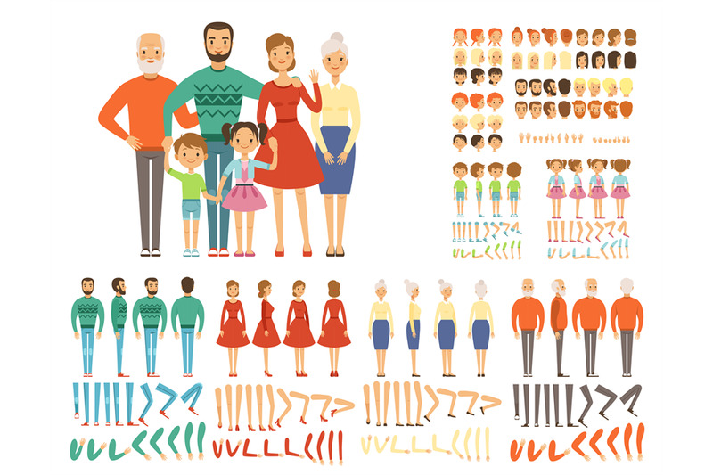 big-family-mascot-creation-set-characters-father-mother-grandparents