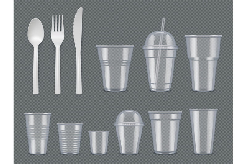 disposable-utensils-plastic-tableware-knives-forks-spoons-glasses-cup