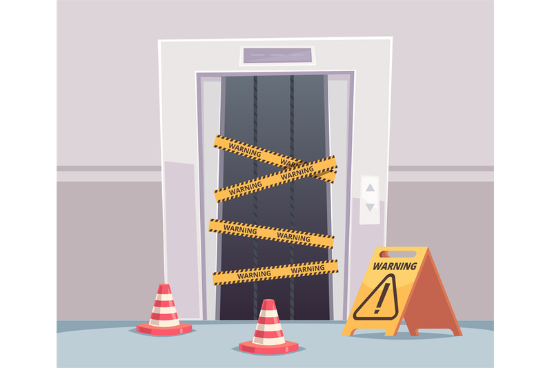 elevator-repair-business-office-with-closed-damaged-elevator-doors-un