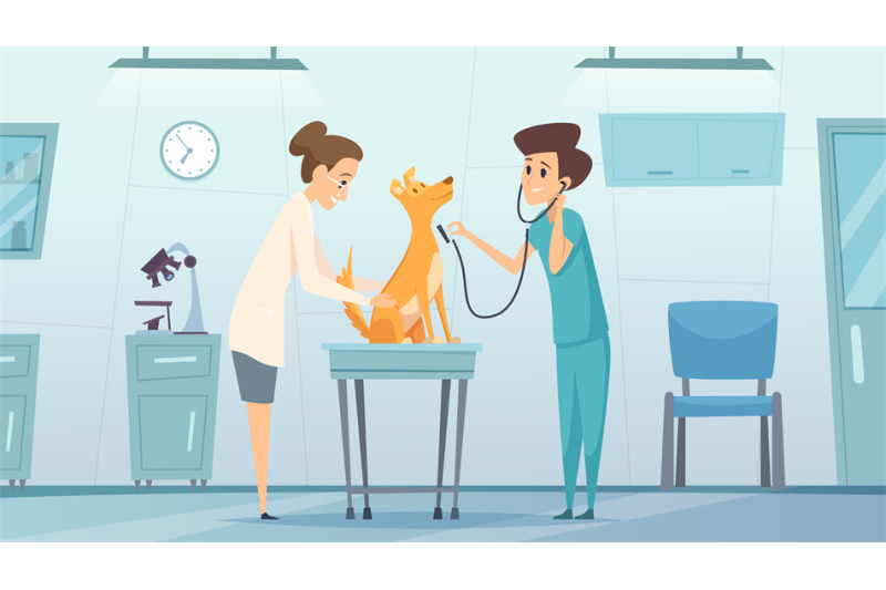 veterinarian-clinic-doctor-in-cabinet-examining-pets-dog-treatment-he