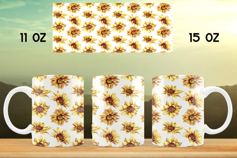 sunflower-mug-sublimation-design-floral-mug-wrap-11oz-15-oz