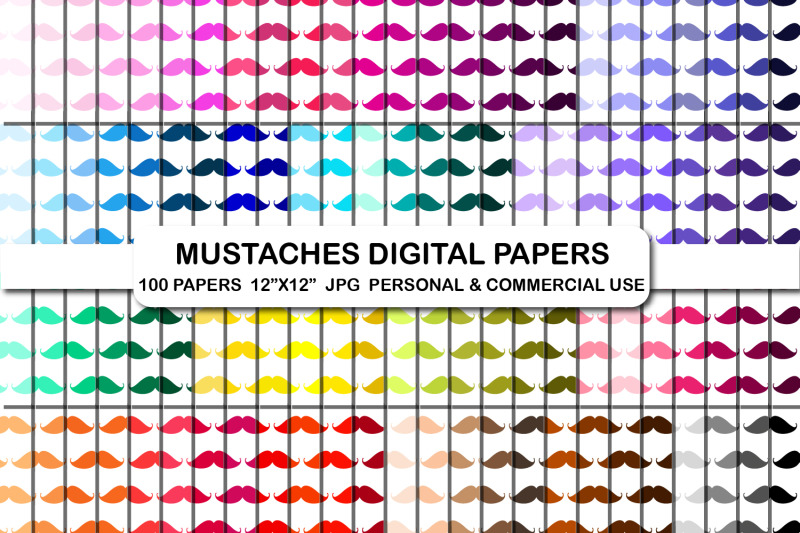 100-mustache-pattern-digital-papers-mustaches-background