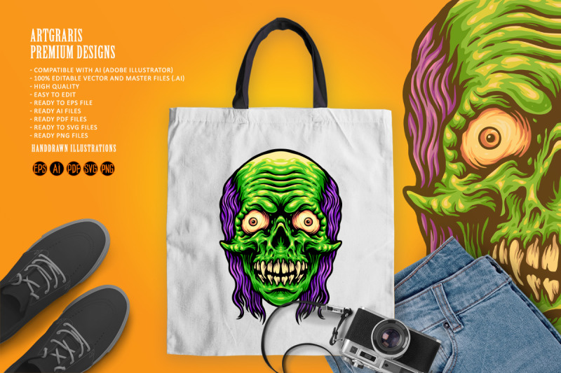 scary-skull-zombie-mascot-illustrations