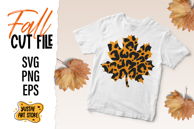 fall-leaves-leopard-print-svg