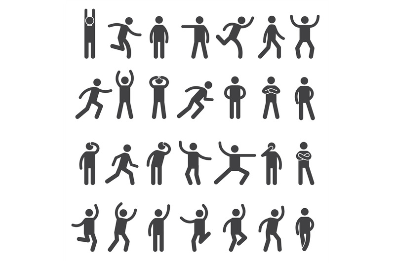 stick-characters-posture-icon-action-figures-symbols-human-body-silho