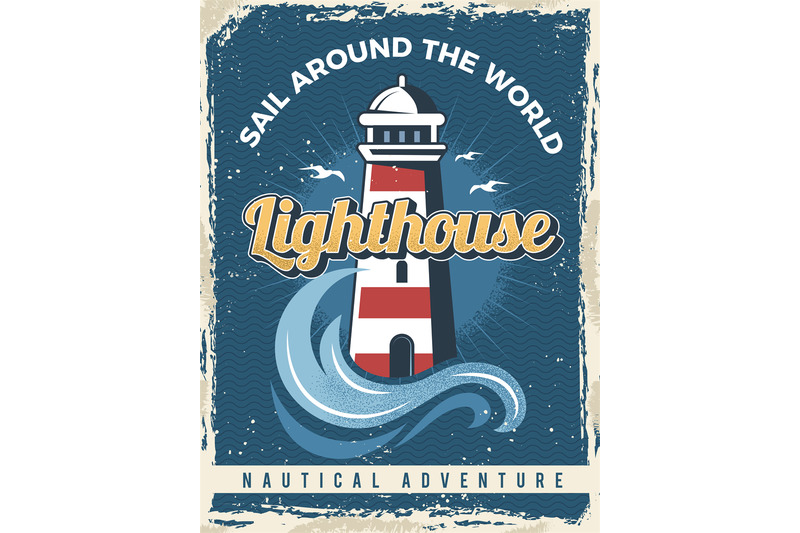 lighthouse-poster-nautical-retro-placard-with-lighthouse-travel-marin