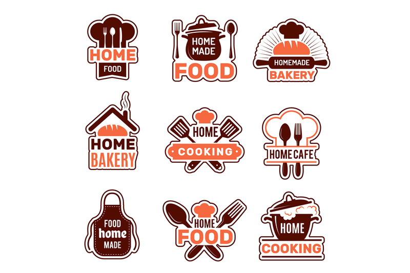 home-cooking-logo-kitchen-badges-vector-collection-bakery-silhouettes