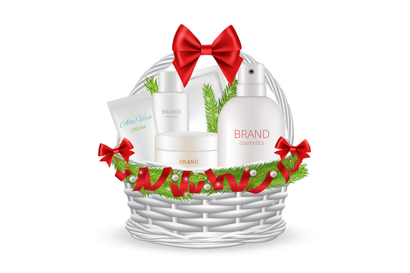 holiday-gift-realistic-christmas-basket-with-different-cosmetics-bott