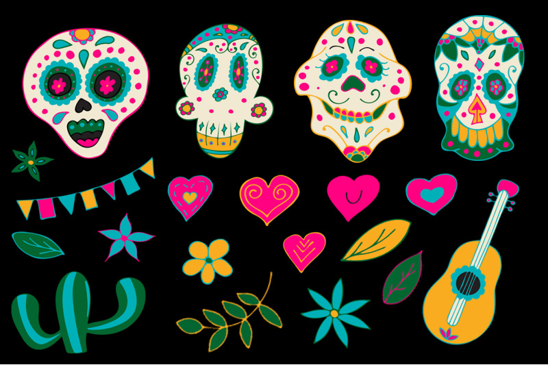 hand-drawn-day-of-the-dead-clipart-dia-de-los-muertos