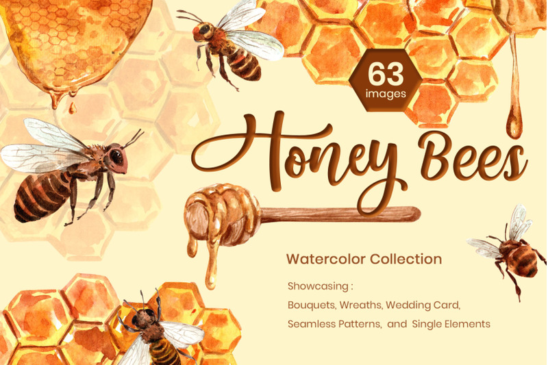 honey-bees-watercolor