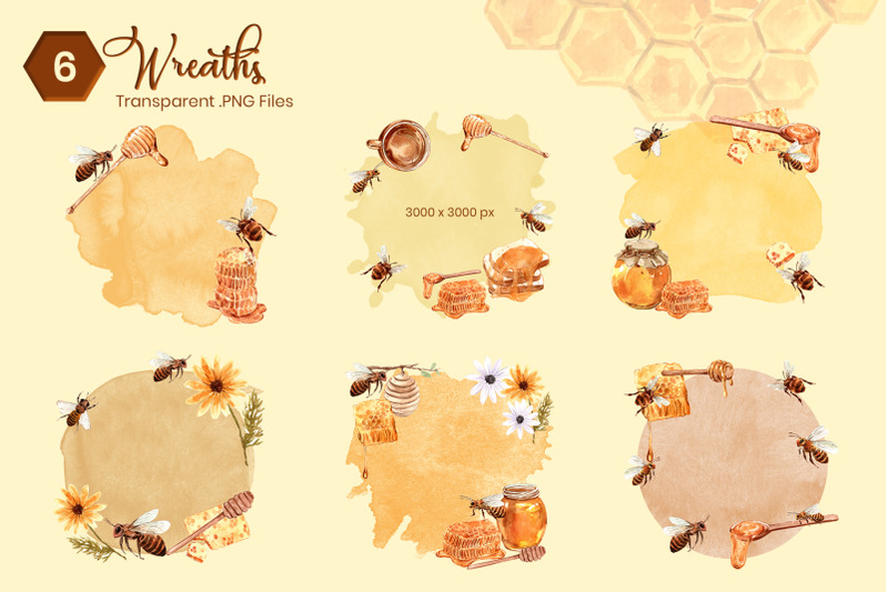 honey-bees-watercolor