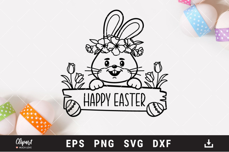easter-bunny-svg-easter-monogram-bunny-face-svg-dxf