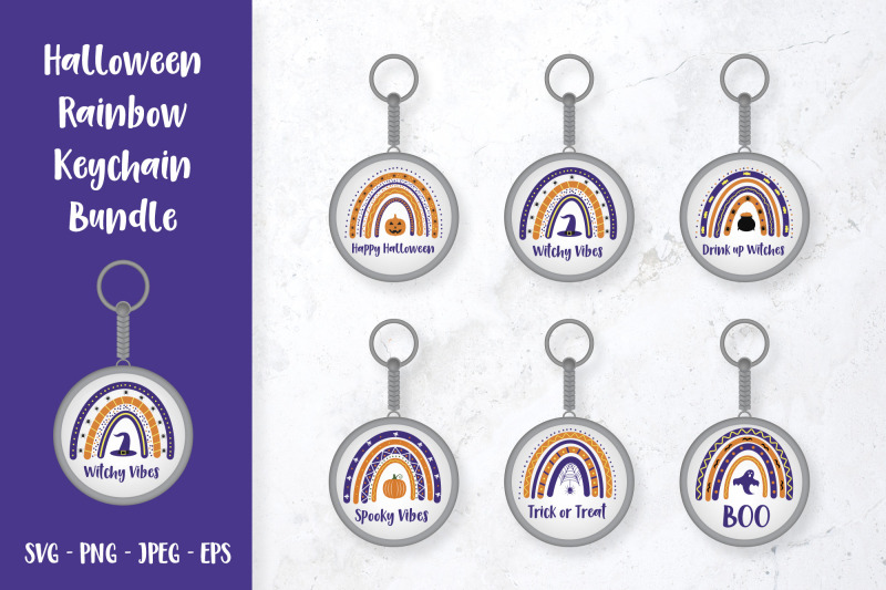 halloween-rainbow-keychain-bundle-svg-halloween-keychain