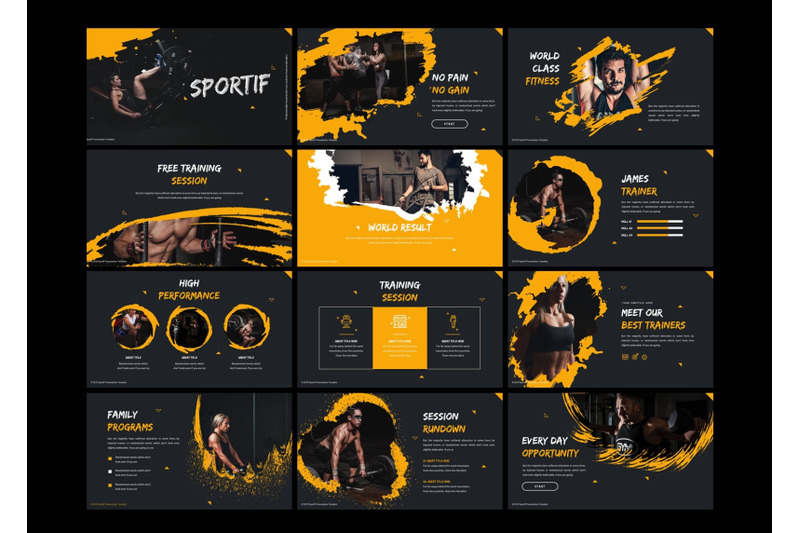 sportif-google-slide-template