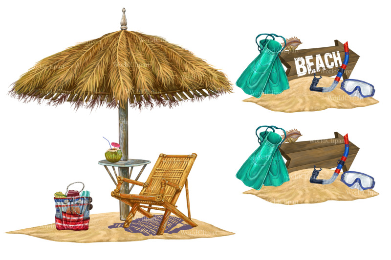 beach-clipart-vacation-clipart-travel-clipart-instant-download