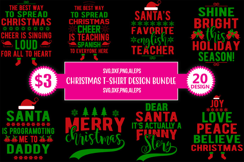 christmas-t-shirt-design-bundle