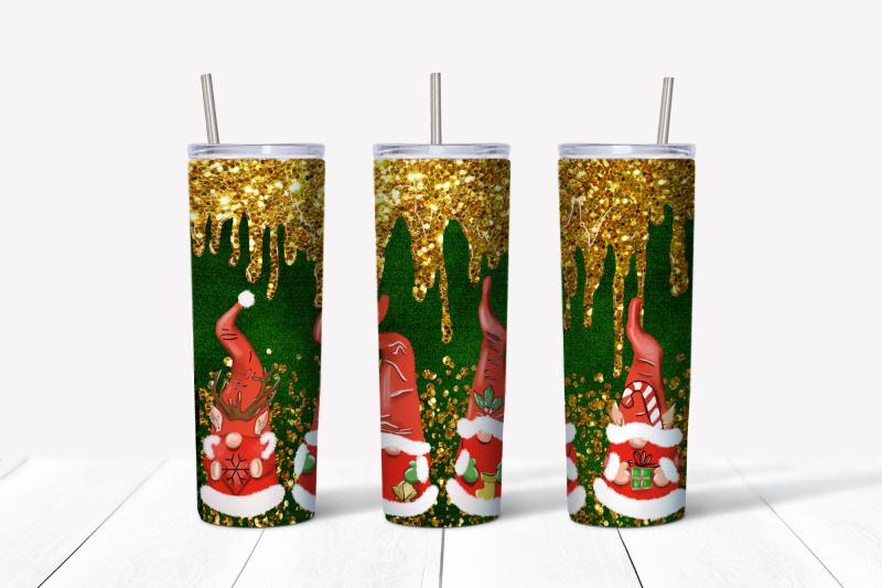 green-velvet-gnomes-skinny-tumbler-wrap