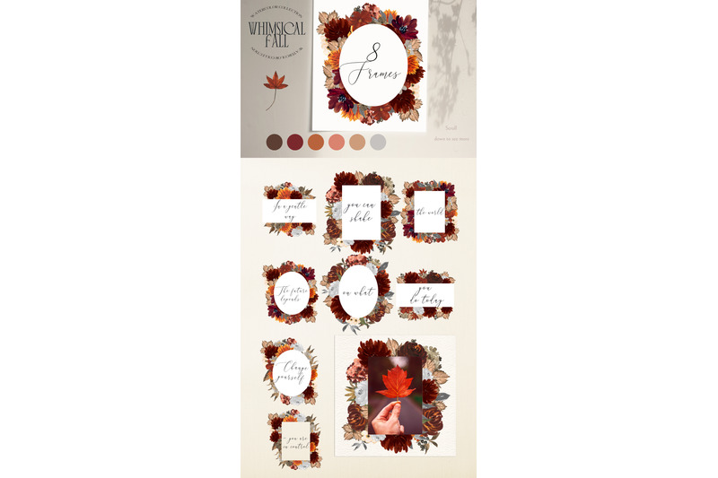 burgundy-rust-and-grey-watercolor-flowers-whimsical-fall