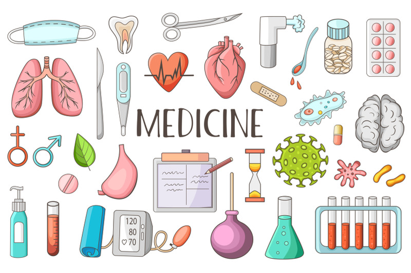 medicine-and-healthcare-doodles