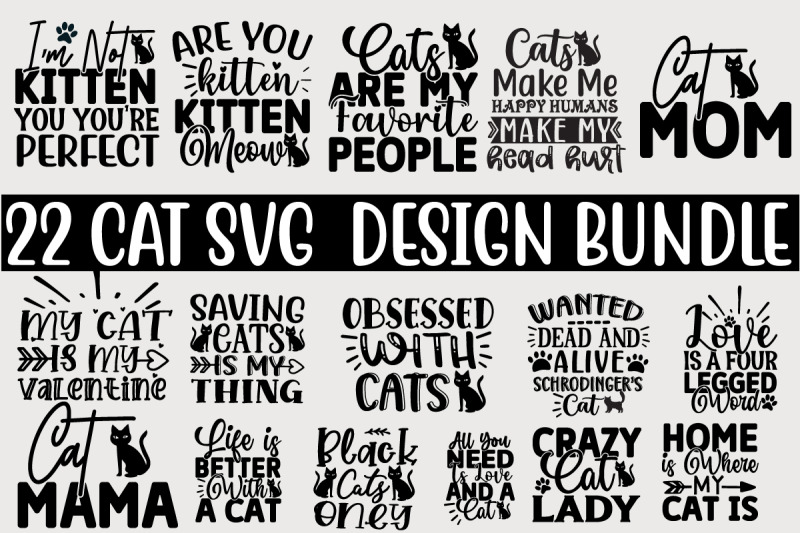 cat-svg-t-shirt-design-bundle