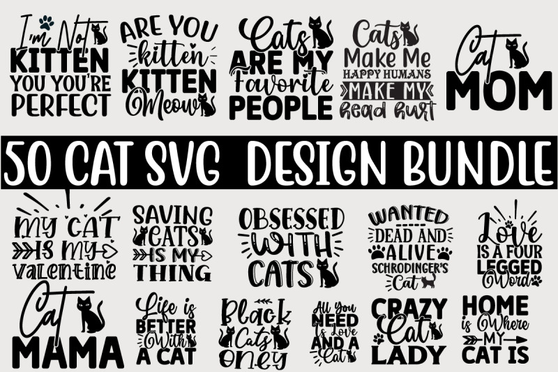 cat-svg-t-shirt-design-bundle