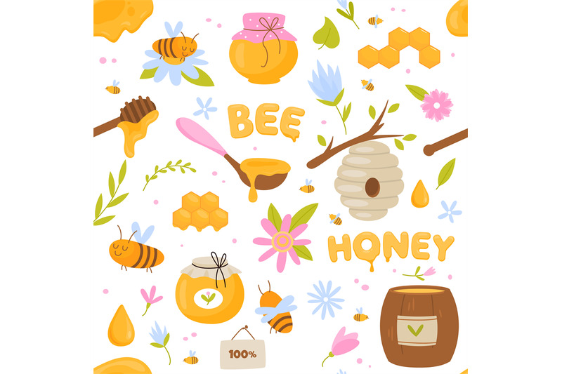 bees-honey-seamless-pattern-healthy-natural-bee-products-funny-carto