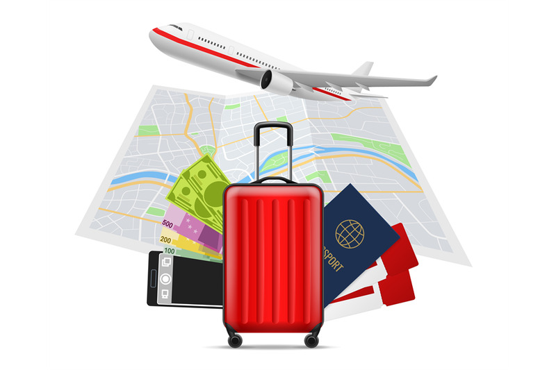 tourism-travel-banner-suitcase-map-and-plane-foreign-passport-tic