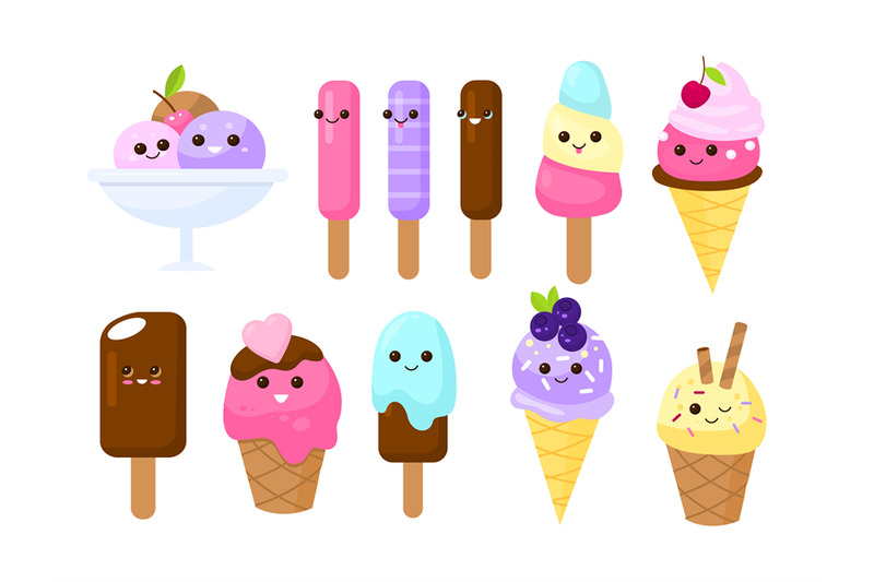 cute-faces-ice-cream-kids-cartoon-characters-summer-culinary-product