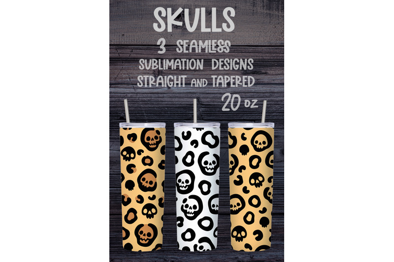 skulls-tumbler-sublimation-design-halloween-tumbler-wrap-sublimation