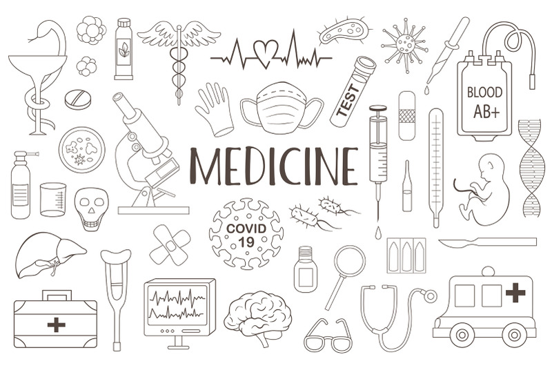 medicine-and-first-aid-doodles