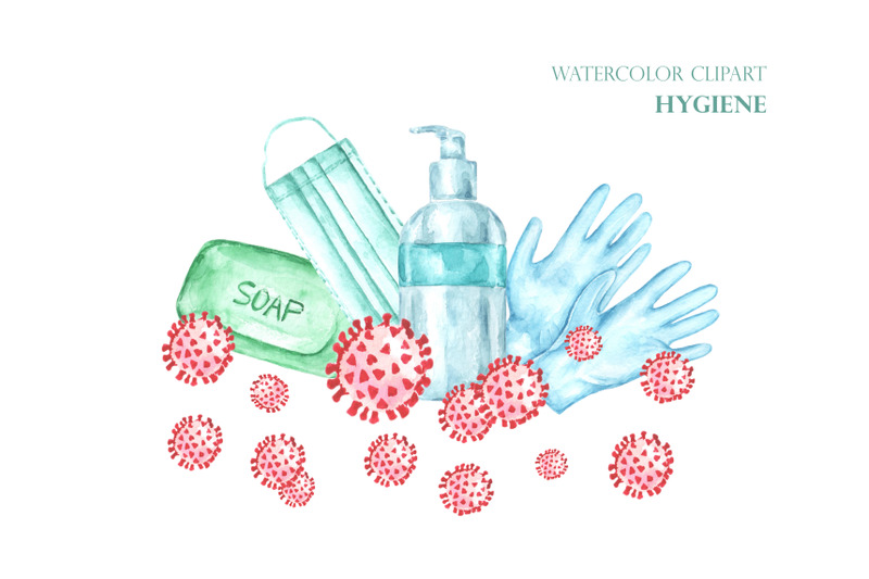 watercolor-clipart-covid-hygiene-poster-banner-flyer-covid-19