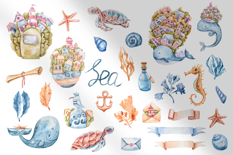 watercolor-nautical-sea-animals-nursery-clipart-for-kids