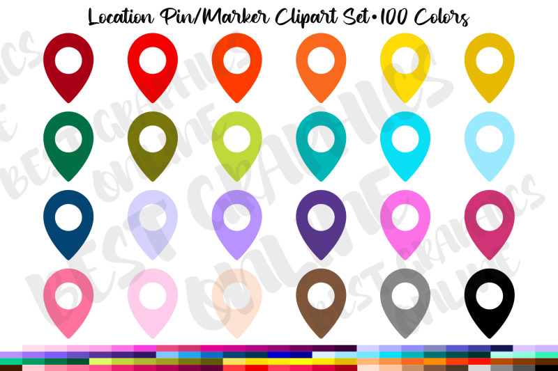 100-colors-location-map-gps-pin-marker-planner-clipart