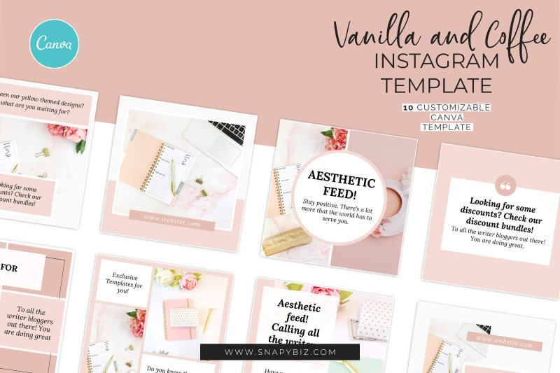 vanilla-and-coffee-instagram-post-template-canva-instagram-templates