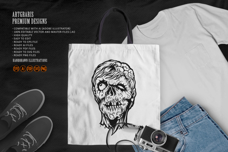 scream-head-zombie-silhouette-clipart