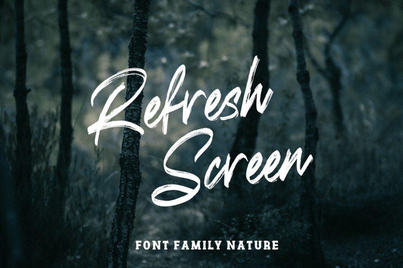 refresh-screen-brush-script-font