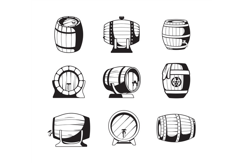 barrels-silhouettes-wooden-barrels-symbols-for-wine-or-beer-business