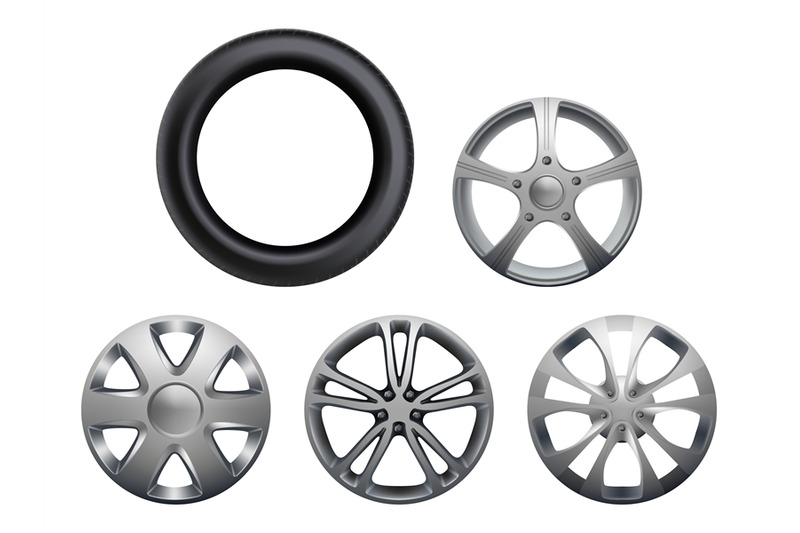 car-rims-realistic-wheels-vehicle-tyres-collection-vector-closeup-pic