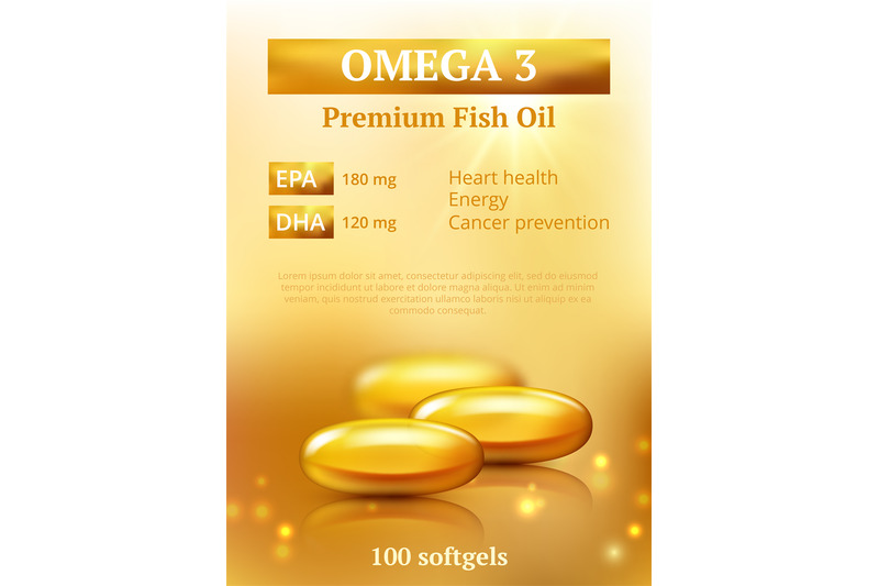 beauty-ads-background-golden-oil-capsule-premium-design-template-with