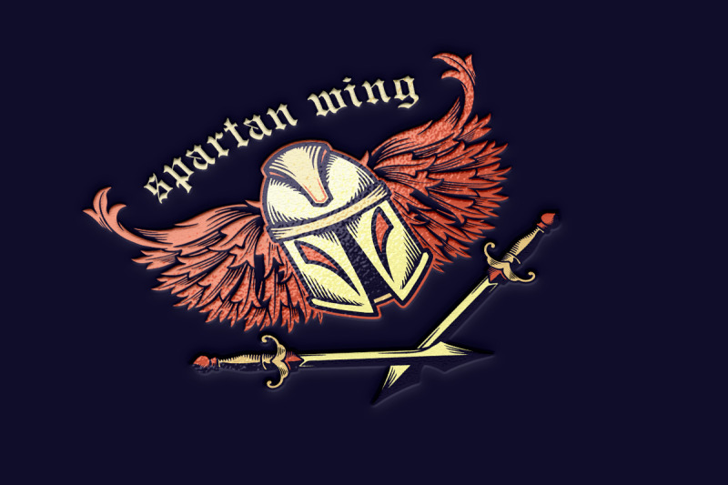 king-warrior-wing-logo-armor-premium