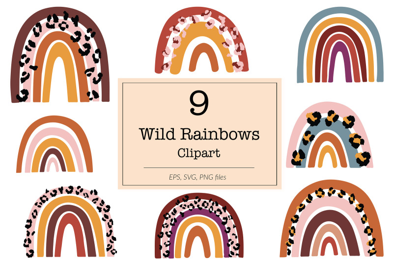 wild-rainbow-svg-clipart-leopard-rainbows