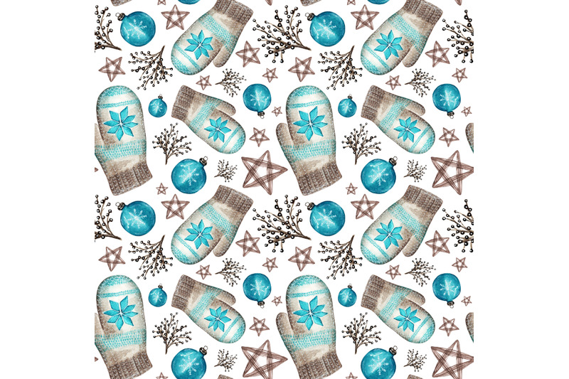 winter-mittens-watercolor-seamless-pattern-christmas-new-year-frost