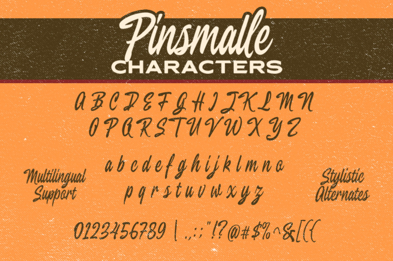 pinsmalle-vintage-script
