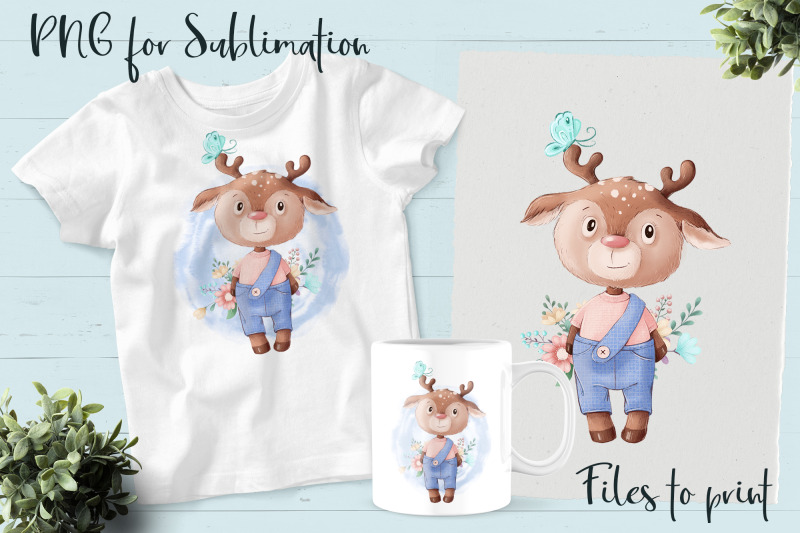 cute-deer-sublimation-design-for-printing