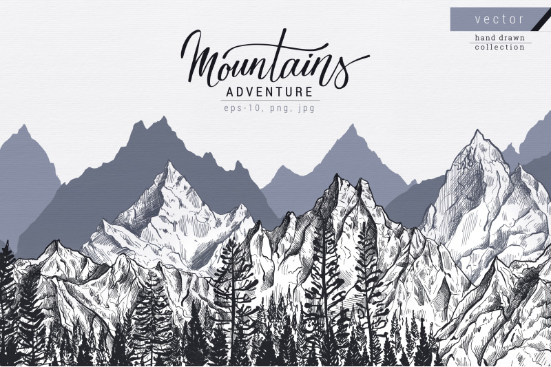 mountains-vector-set